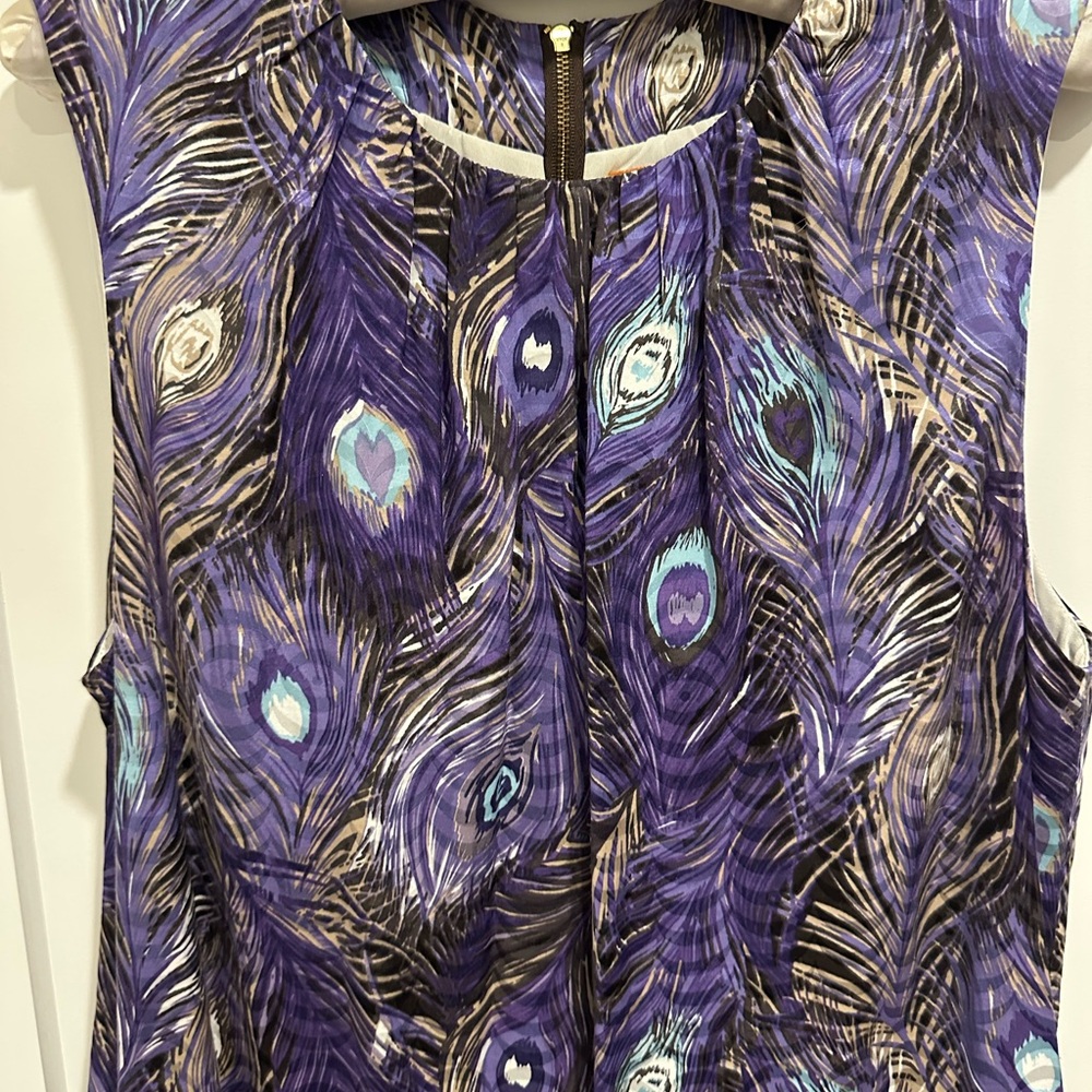 Tory Burch Silk Peacock Dress Perfect for Cocktail Events - Picture 5 of 7